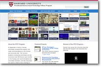 Screenshot of the PITF website and its mosaic of projects